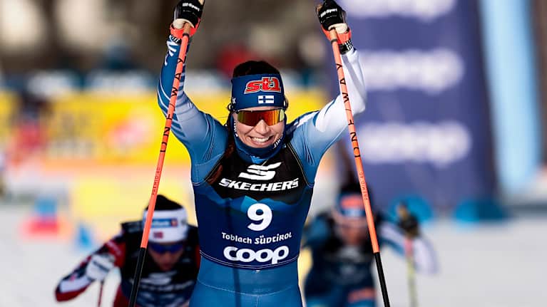Image: Jasmi Joensuu celebrates.