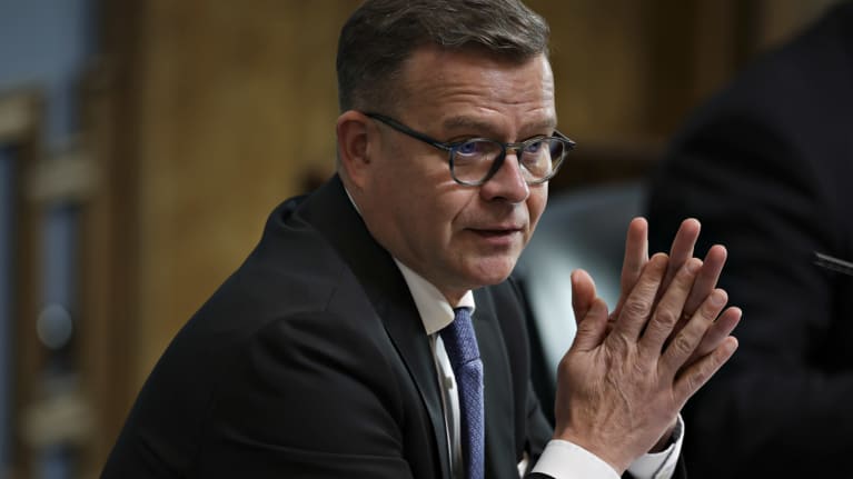 Petteri Orpo eduskunnassa 20. kesäkuuta 2023.