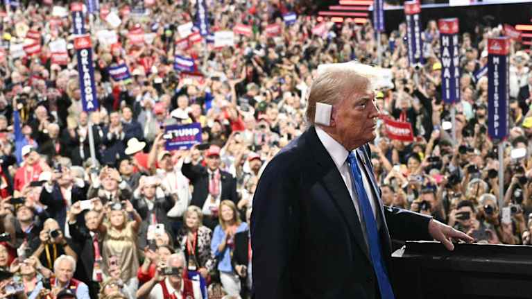 Trump at the Republican caucus. Photo: Brendan Smialowski / AFP / Lehtikuva