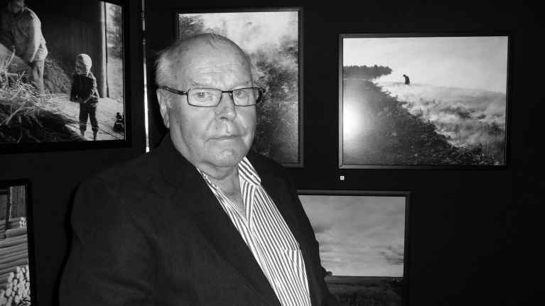 Seinäjokelainen valokuvaaja Kalevi A. Mäkinen, kuva otettu vuonna 2013.