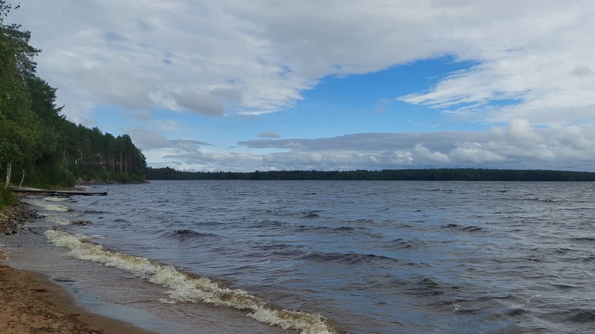 Kuvassa näkyy järvimaisema.