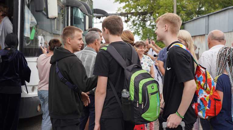 Venäjä on evakuoinut eli vienyt ihmisiä turvaan Kurskista. Kuva: Kurskin alueen hallinto