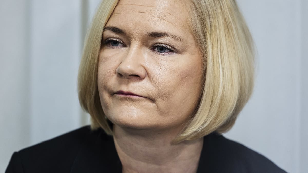 Minister of the Interior Mari Rantanen told about the situation on Finland’s eastern border. Photo: Silja Viitala / Yle