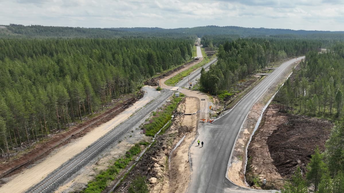 Tasoristeystyömaa Kontiolahdella.