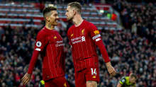 Roberto Firmino ja Jordan Henderson.