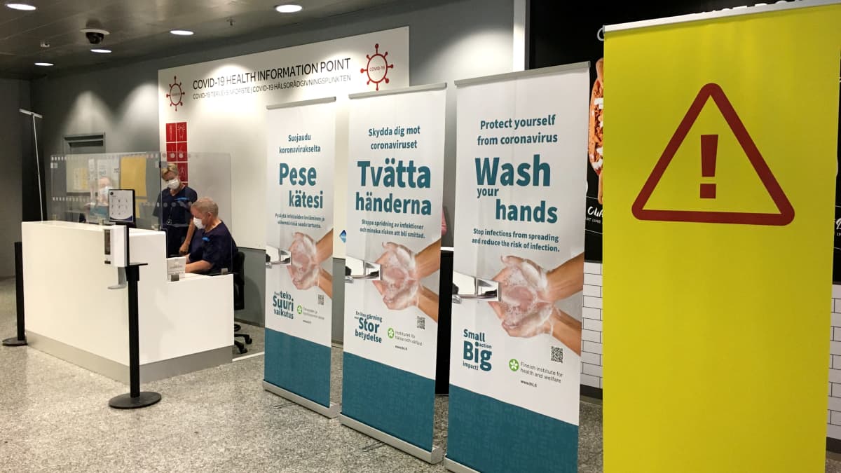 Terveysneuvontapiste Helsinki-Vantaan lentokentällä.