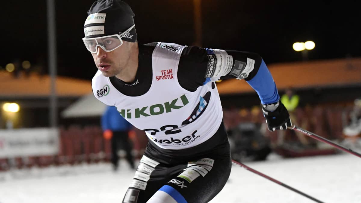 Perttu Hyvärinen hiihti toiseksi Vantaalla.