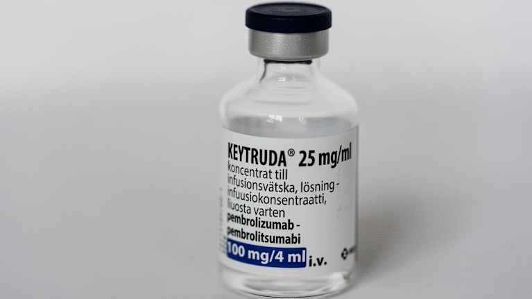 Keytruda-lääkepullo.