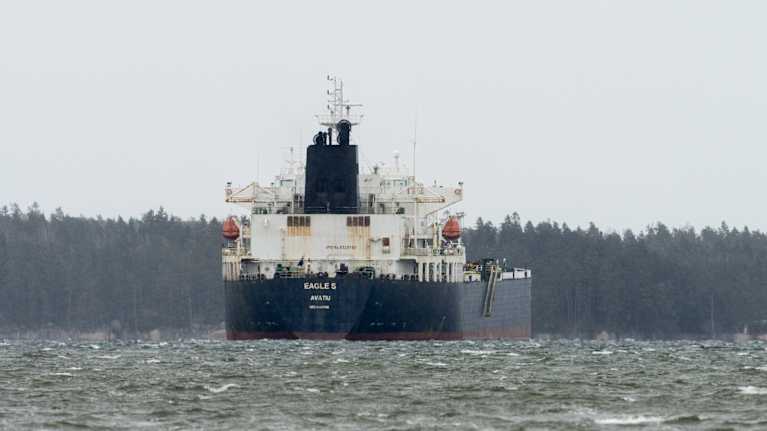 The Eagle S oil tanker at sea.