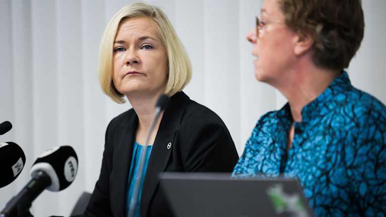 On the left is Minister Mari Rantanen of the Finns Party. Photo: Silja Viitala / Yle
