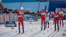 Johannes Hösflot Kläbolla oli perjantain sprintin finaalissa aikaa katsella olkansa yli, missä muut tulevat. Kolme seuraavaa olivat myös norjalaisia.