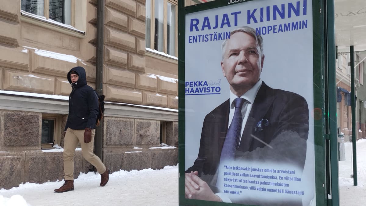 Pekka Haaviston mainokselta näyttävä luvaton mainoskuva. Kuva ei ole virallisesti osa Pekka Haaviston vaalikampanjaa.