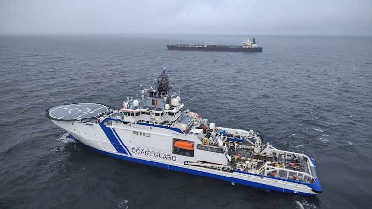 In front is a Finnish Border Guard ship. In the background is an Eagle S ship. Photo: Police