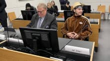 Finnish Rapper Milan Jaff in court during his trial.
