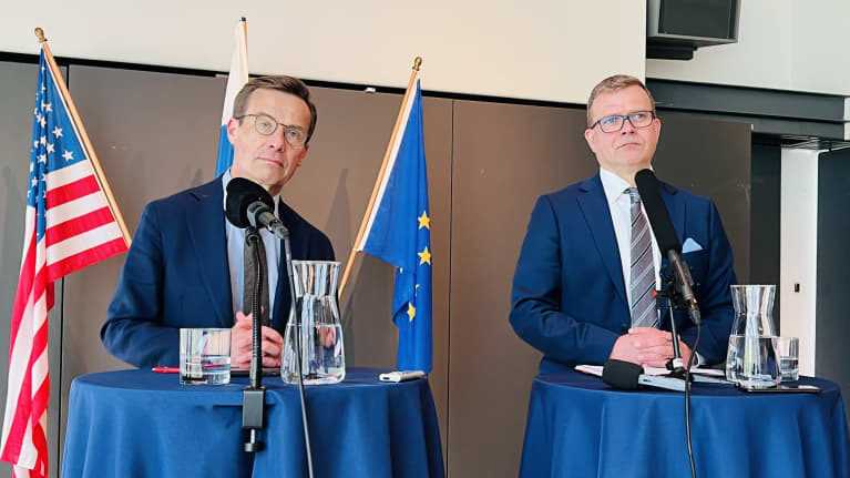 Petteri Orpo (Saml) och svenska Moderaternas ordförande Ulf Kristersson.