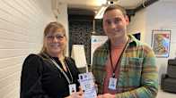  Katarina Torvinen and Ilkka Vulonoa from Ukipolis, the organization that created the service Mobiililuotsi.