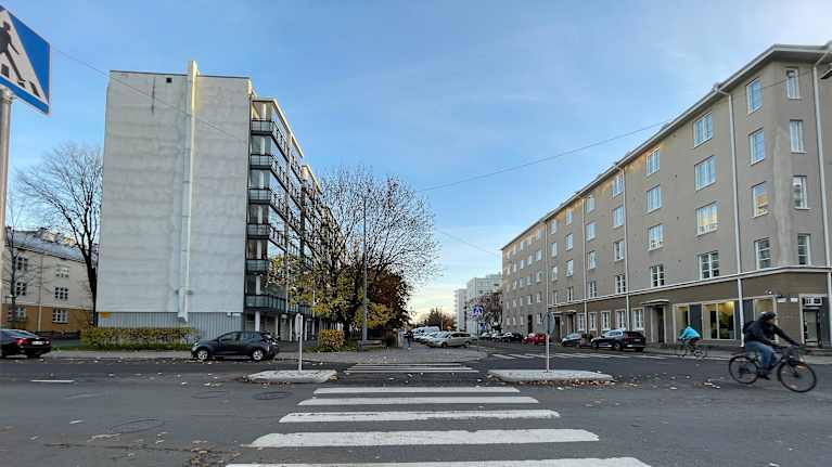 Kerrostaloja Kerttulinkadulla Turussa.