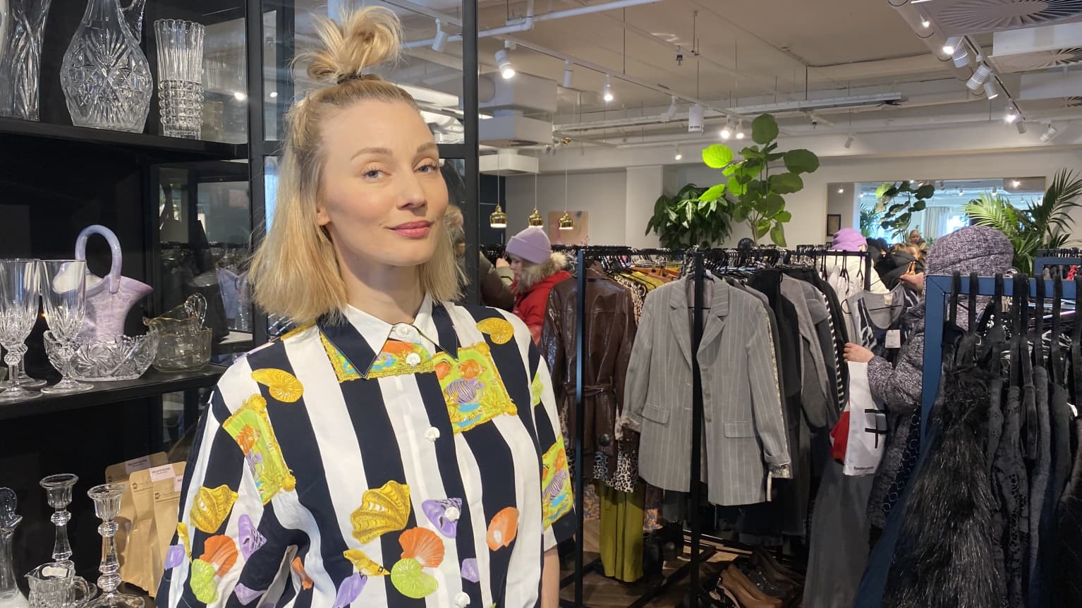 Second Hand Fashion Dresses on Display for Reselling or Recycling