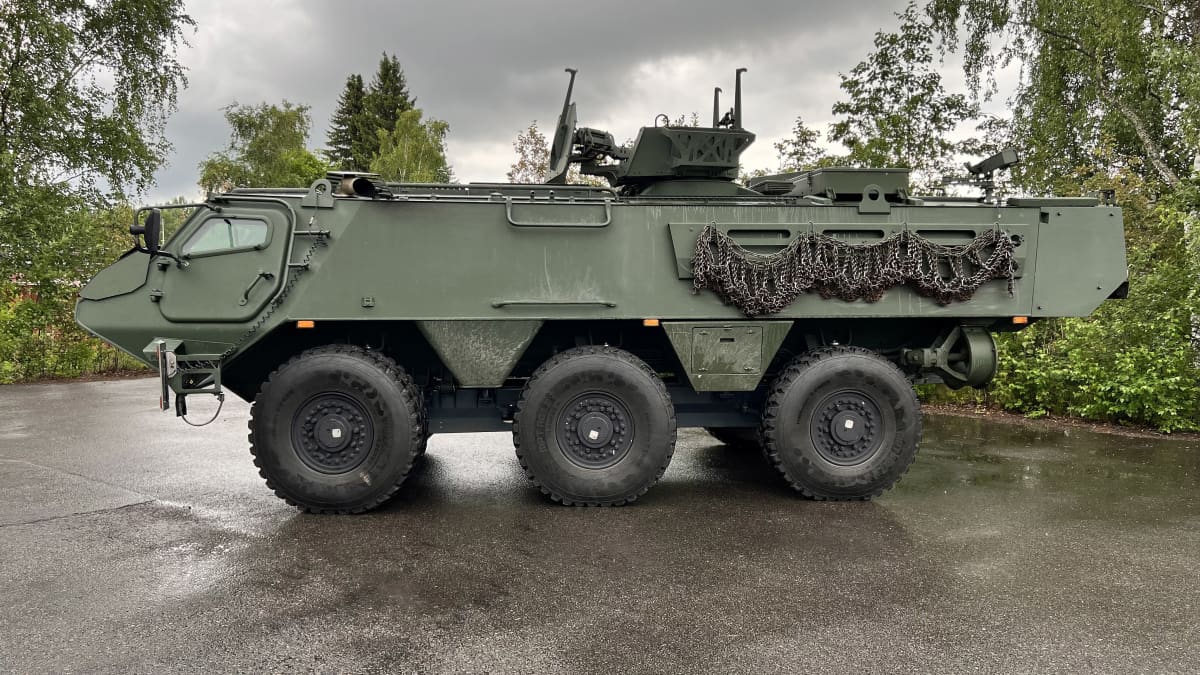 Patria 6x6 armoured vehicle.