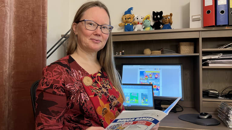 Kirsi Paltto on kääntänyt Bamsea jo 10 vuotta.