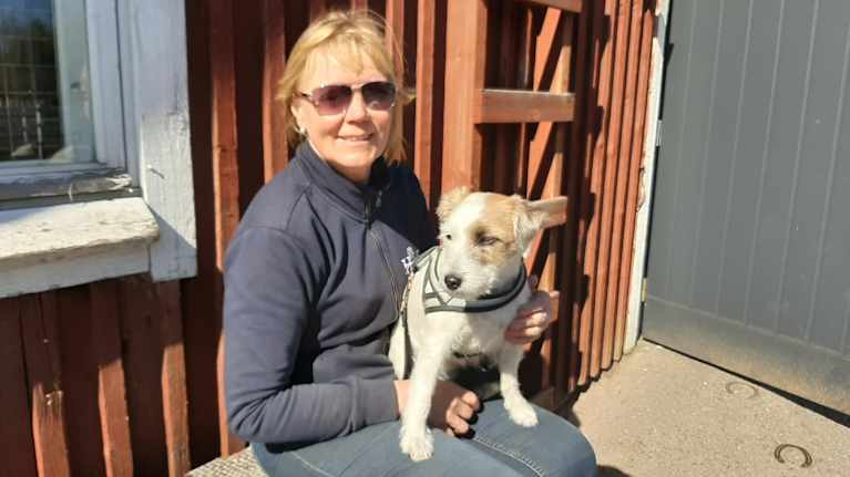 Kvinna med hund