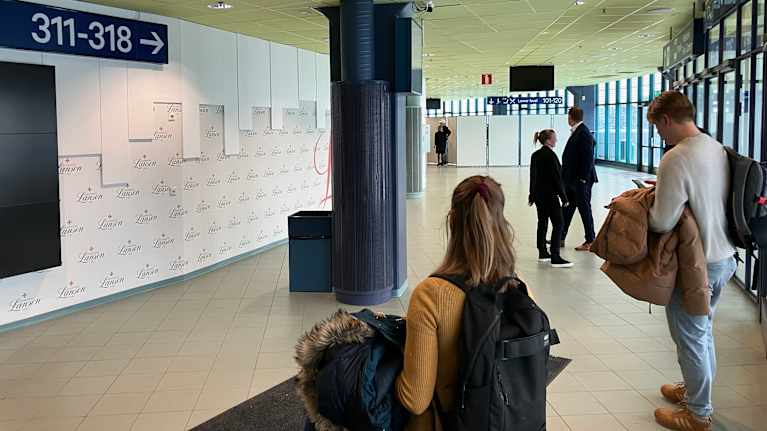 Helsinki areenan käytävä. 
