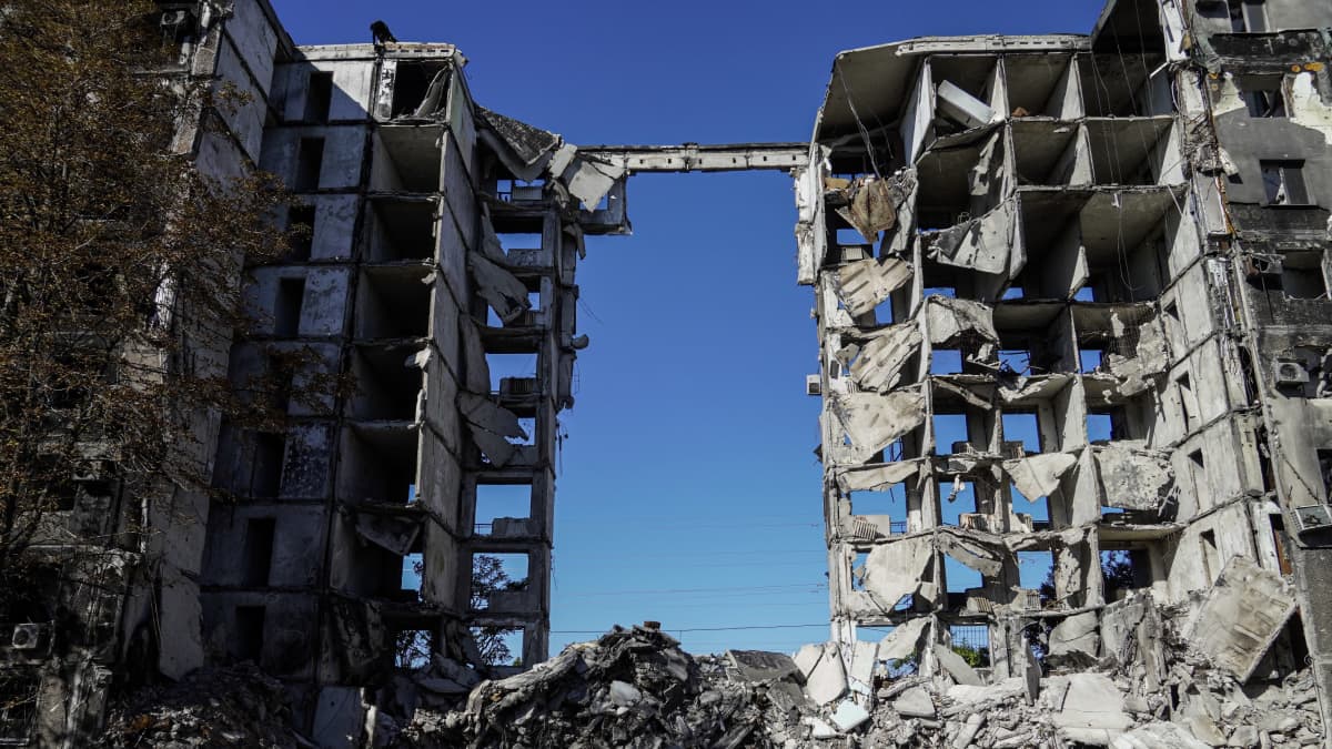 Tuhoutunut rakennus Mariupolissa, Itä-Ukrainassa, 25.9.2022