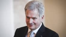 Presidentti Sauli Niinistö valtiopäivien avajaisten jälkeen 2.2.2022.