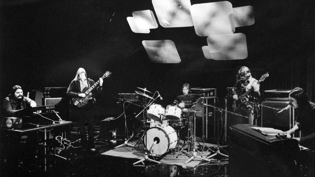 Wigwam soittaa Ylen studiossa vuonna 1977