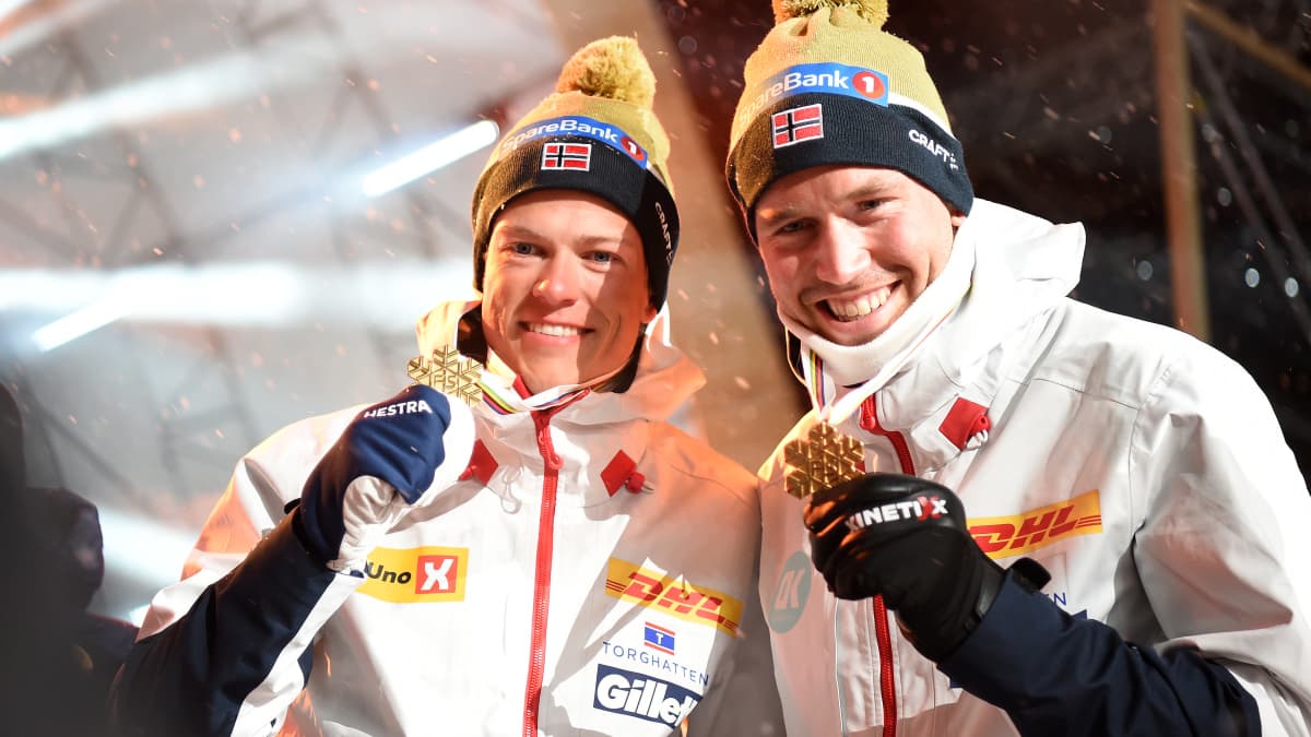Kläbo ja Pål Golberg voittivat parisprintin Planican MM-kisoissa. 