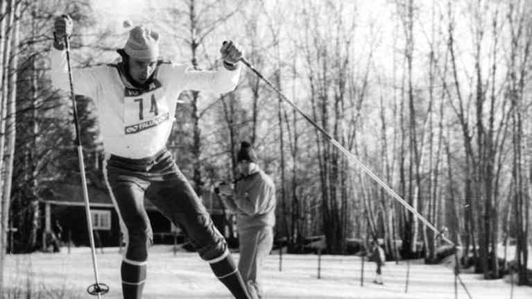 Image 3: Juha Mieto in the 1974 Falun World Championships. He won silver in the 30 km race. Mieto, who celebrated relay Olympic victory in Innsbruck in 1976, won a total of nine championship medals during his career.