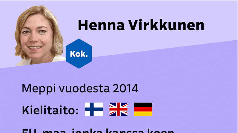 Kuva Henna Virkkusen eurovaalikampanjasta. Kuva: Hilppa Hyrkäs, Miia Anttila, Eeva Sarlin ja Maija Keskisaari / Yle