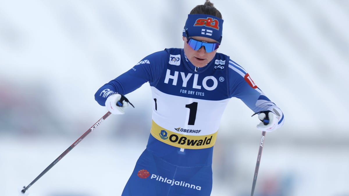 Johanna Matintalo Oberhofin sprintissä 19.1.2024.