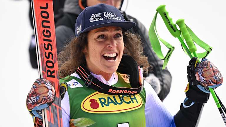 Federica Brignone firar segern.