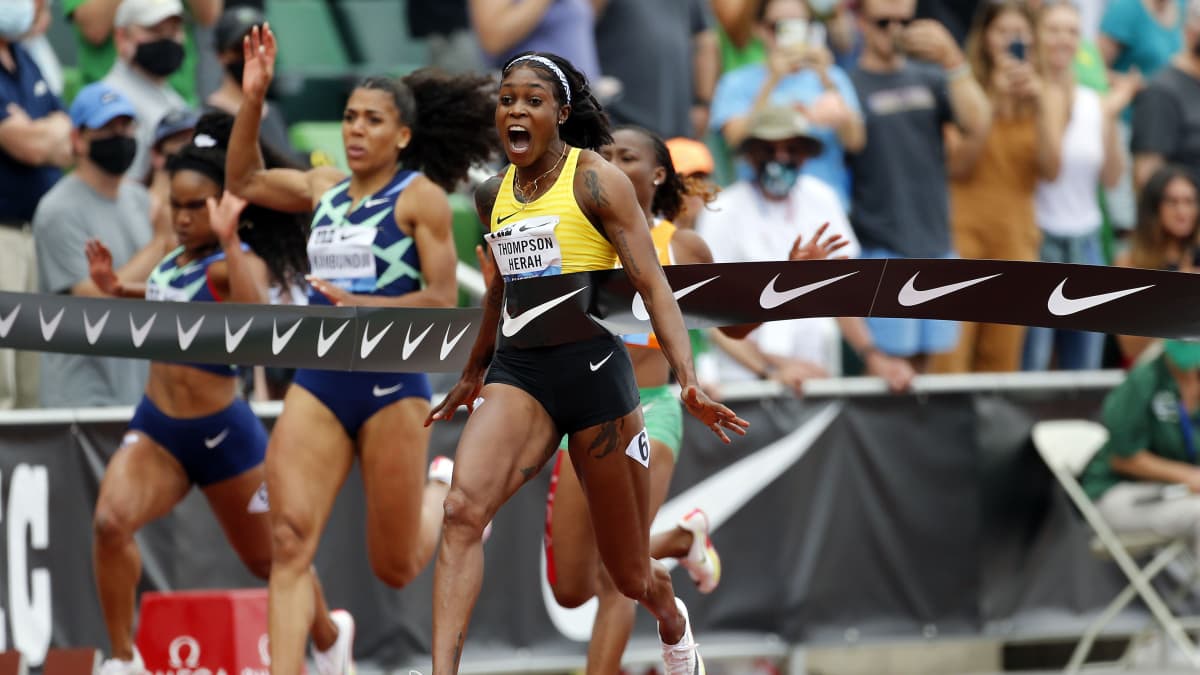 Elaine Thompson-Herah vinner.