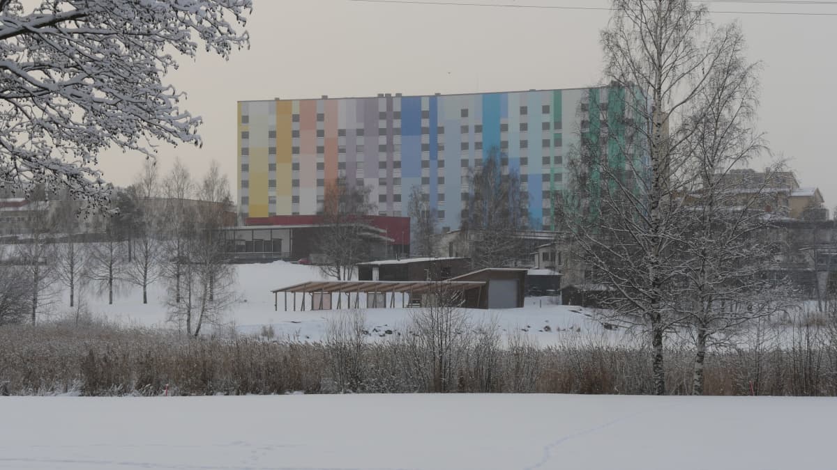 Etelä-Karjalan keskussairaalan ulkokuva.