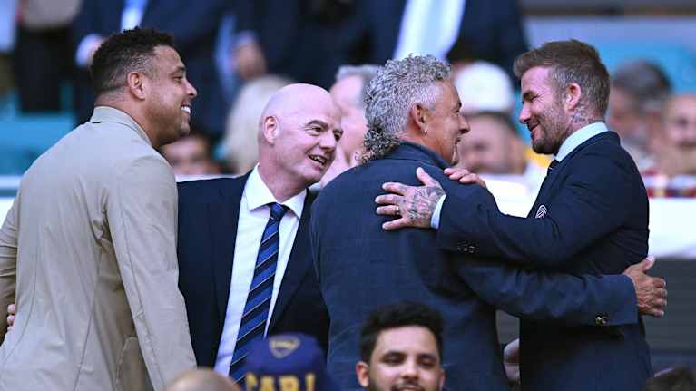 Kuva Inter Miamin ja Al-Ahlin avausottelusta seurajoukkueiden MM-turnauksessa.