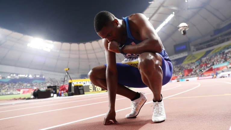 Christian Coleman juoksi 100 metriä aikaan 9,76 Dohassa vuonna 2019. Loppuvuodesta dopingtestaajat eivät tavoittaneet häntä testiin – kolmatta kertaa vuoden aikana.
