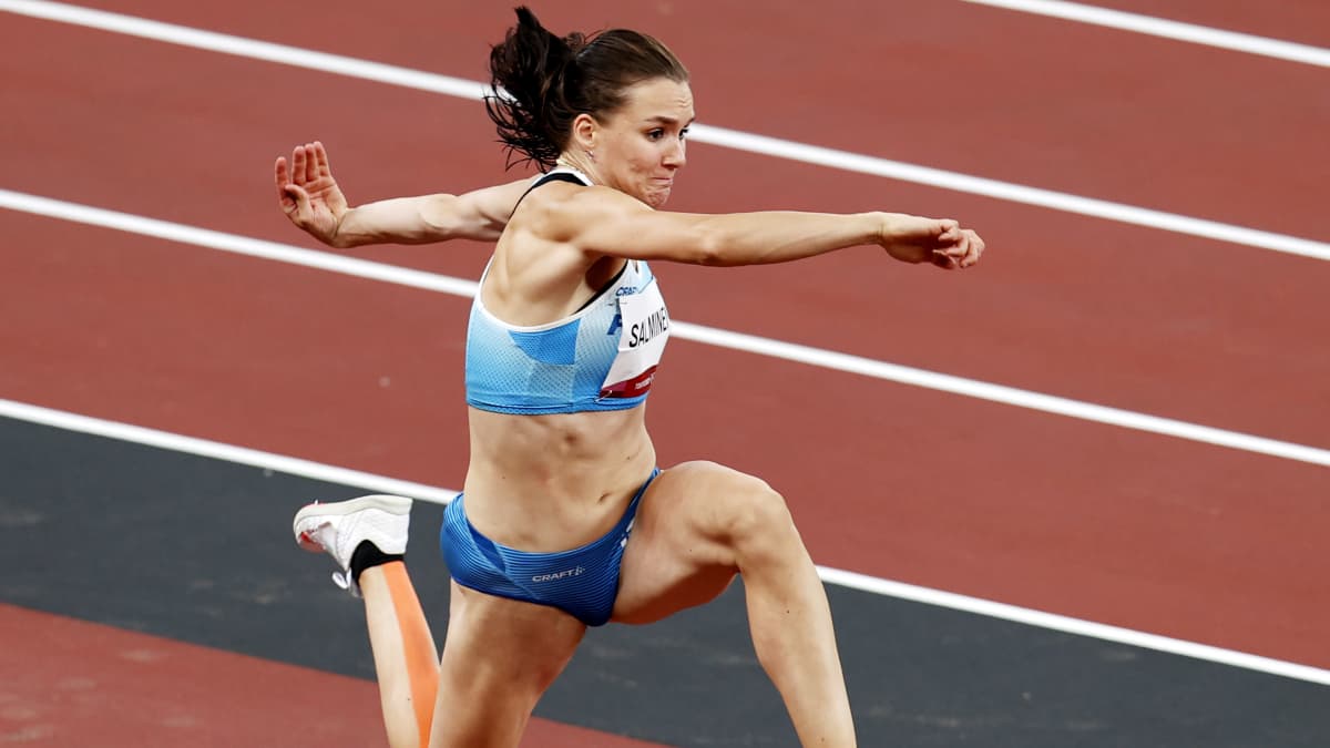 Senni Salminen kuvattuna Tokion olympialaisissa.
