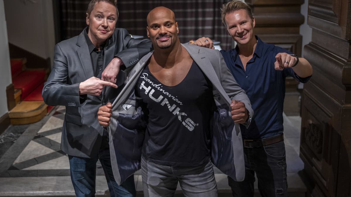 Hunks ryhmässä pitkään tanssineet Samuli Järvinen, Jucci Helström ja Petri ”Mauno” Ahonen