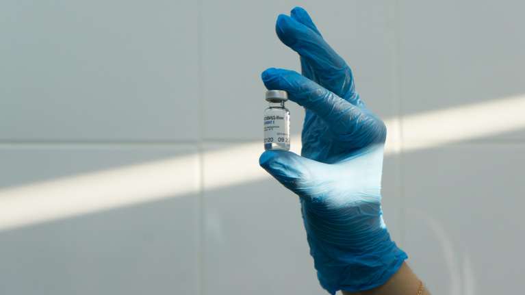 Vaccine Sputnik V in hand