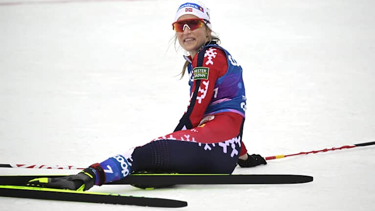 Photo of Therese Johaug as second in skiathlon.
