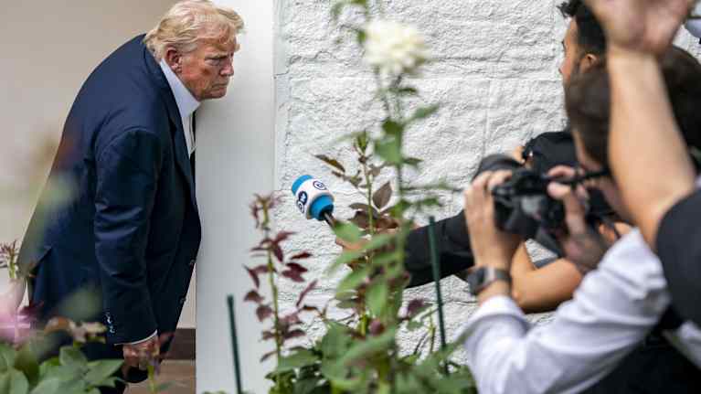Trump commented on journalists in the Ukrainian crisis in the White House Rose Garden at the end of July.