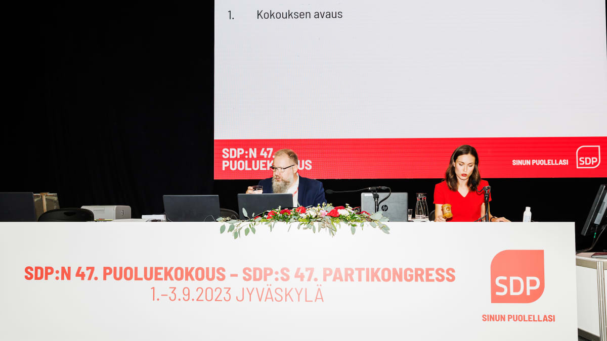 SDP:n kolmipäiväinen puoluekokous alkoi Jyväskylän Paviljongissa 1. syyskuuta 2023. 