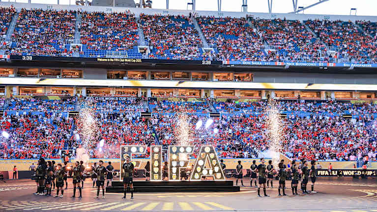 Kuva Inter Miamin ja Al-Ahlin avausottelusta seurajoukkueiden MM-turnauksessa.