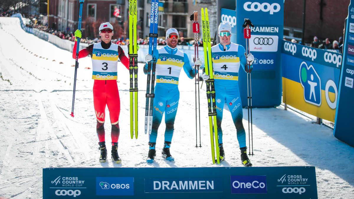 Qiang Wang, Richard Jouve ja Lucas Chanavat olivat kolme parasta Drammenin sprintissä maaliskuussa.