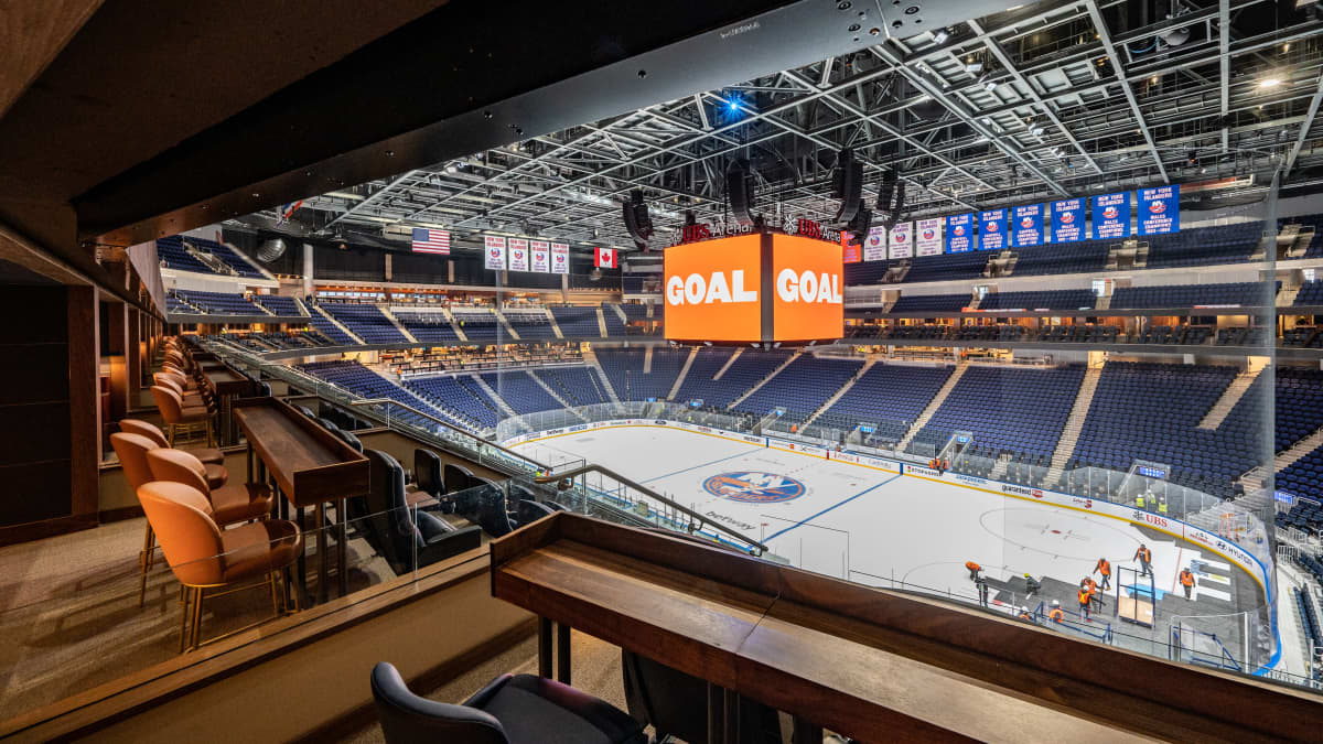 Kuva USB Arenasta, New York Islandersin uudesta kotihallista.