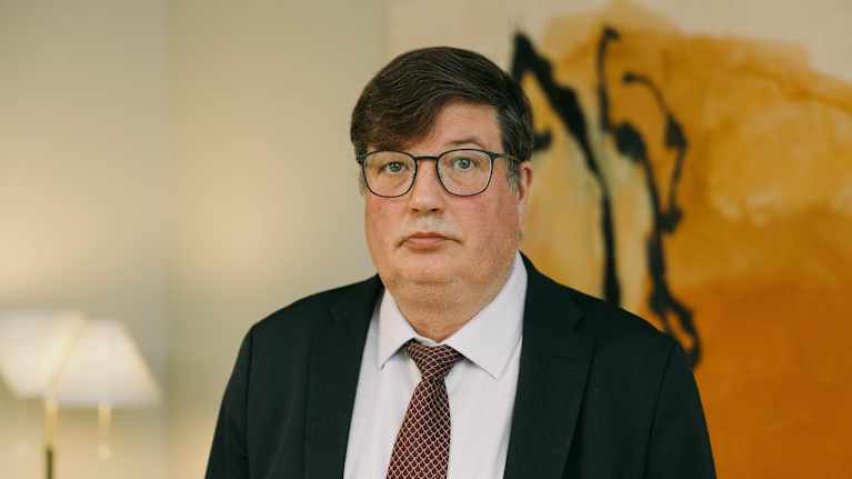 Employment Minister Arto Satonen in his office.