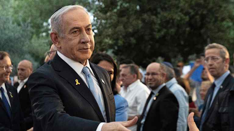 Pictured is Israeli Prime Minister Benjamin Netanyahu.