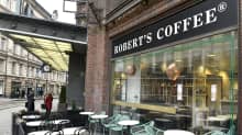 Robert's Coffee -kahvila Helsingin keskustassa.